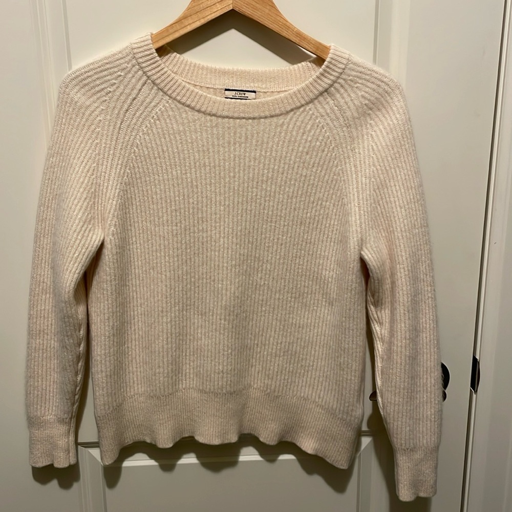 J. Crew cashmere fisherman crew neck sweater